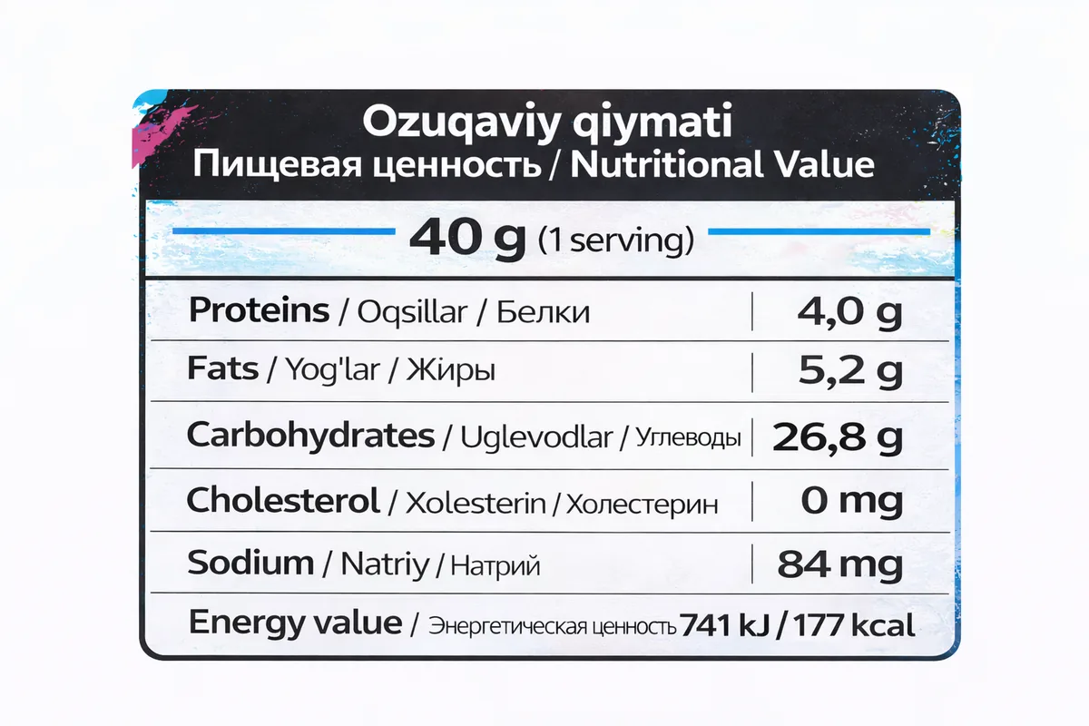 Bubble Gum — Nutrition Facts