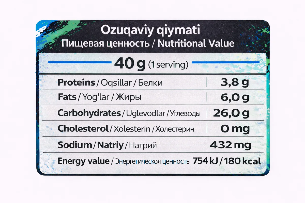 Sour Cream & Onion — Nutrition Facts
